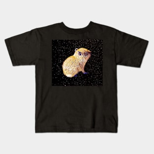 baby capybara in space Kids T-Shirt